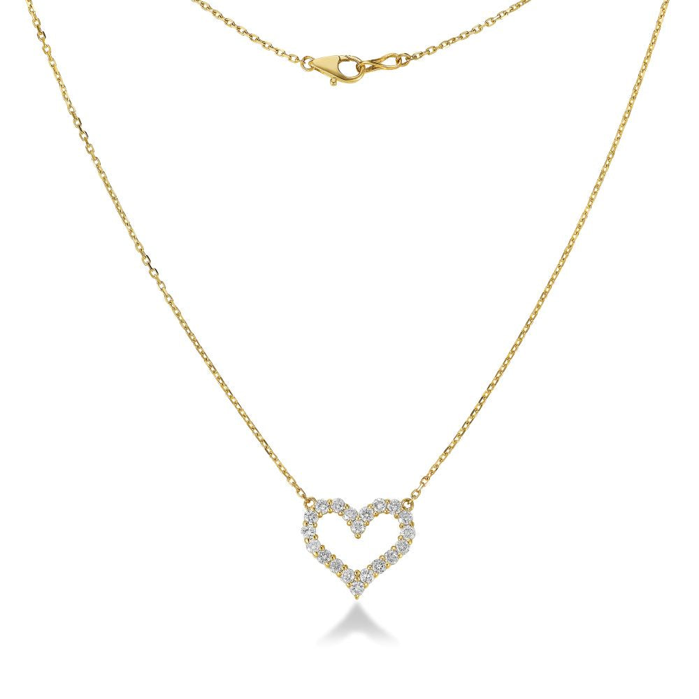 Diamond Heart Necklace (1.00 ct.) in 14K Gold