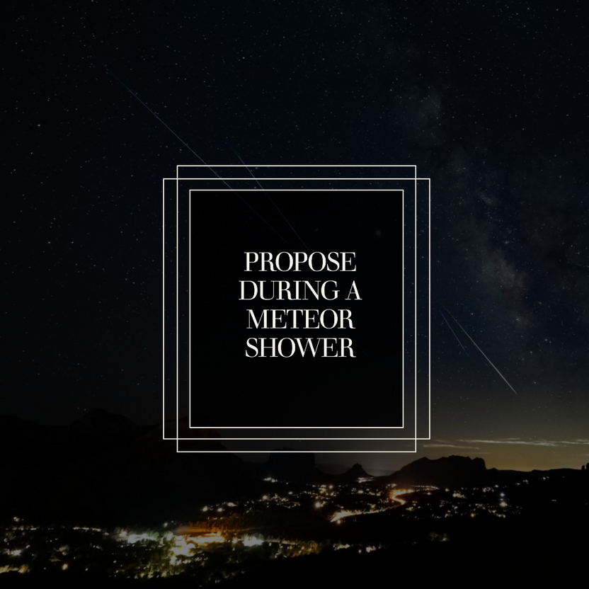 Unique Proposal Idea: Propose During a Meteor Shower | Capucelli
