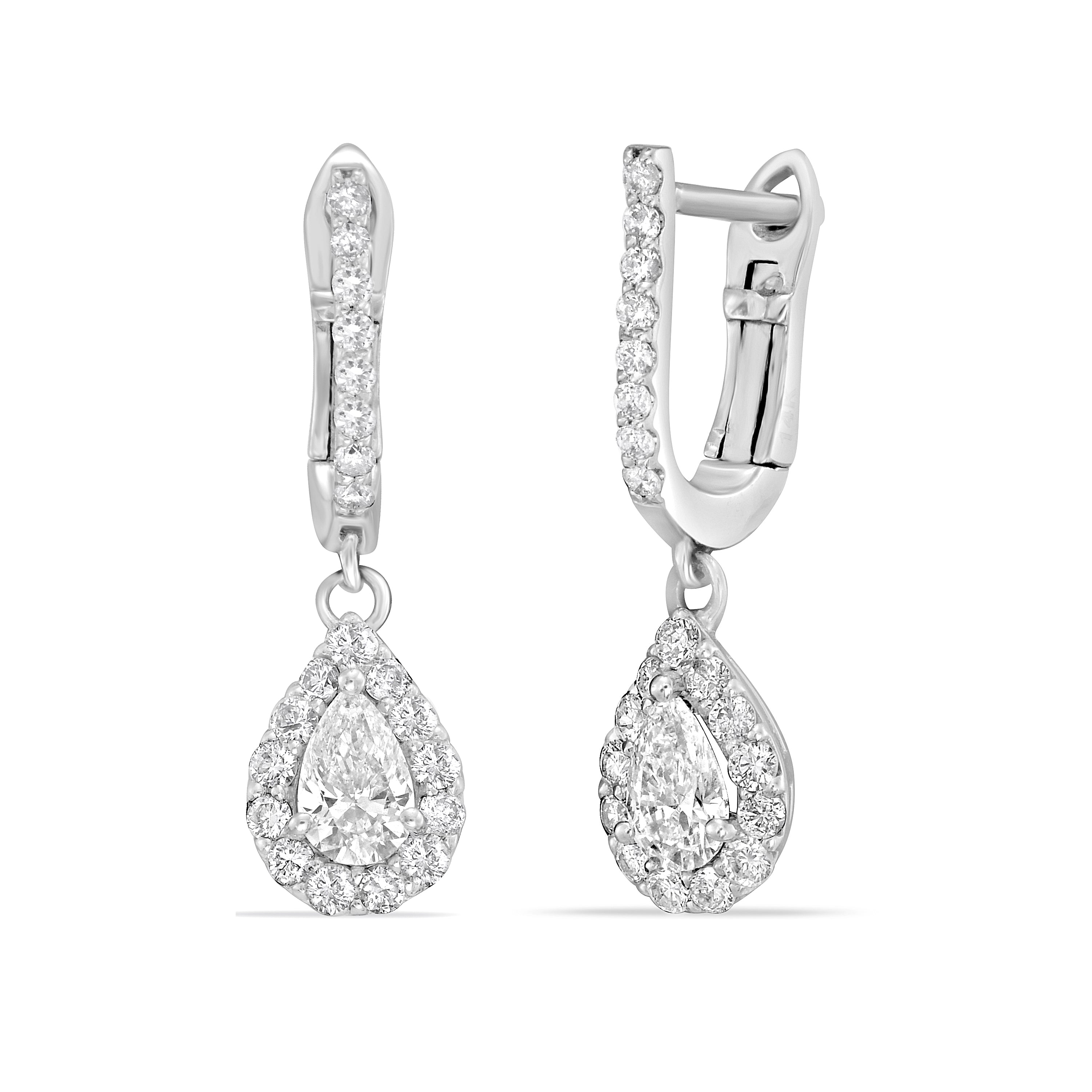 Capucelli Diamond Drop Dangle Earrings (0.90 CTW) in 14K Gold