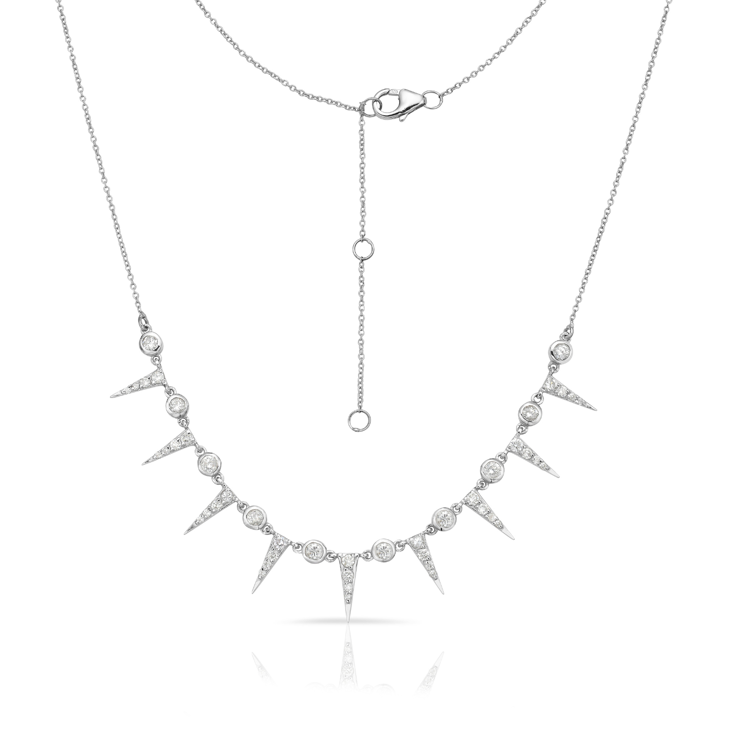 Capucelli Diamond By the Yard Spike Necklace (1.25 ct.) in 14K Gold