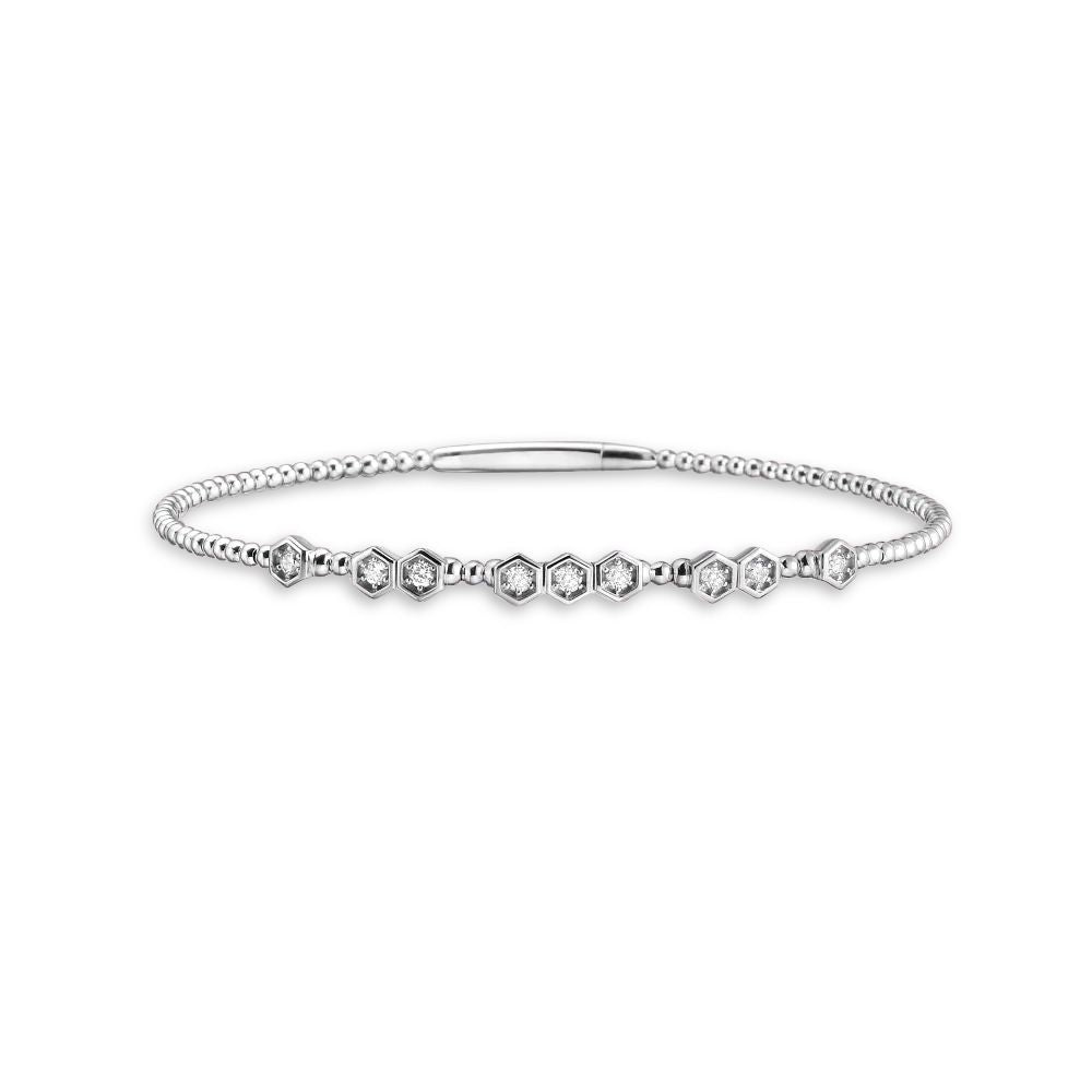 Diamond Flexible Bangle Bracelet (0.28 ct.) in 14K Gold