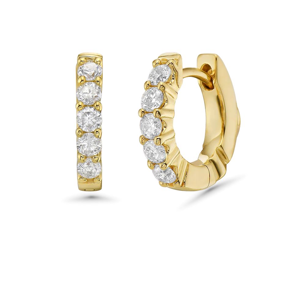 Diamond Huggies Hoop Earrings (0.50 ct.) in 14K Gold