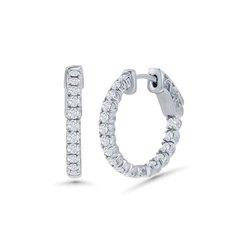 Diamond Inside-Out Hoop Earrings (1.50 ct.) in 14K Gold