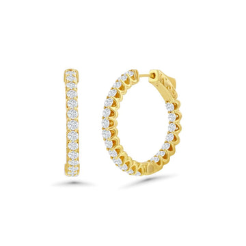Diamond Inside-Out Hoop Earrings (2.10 ct.) in 14K Gold