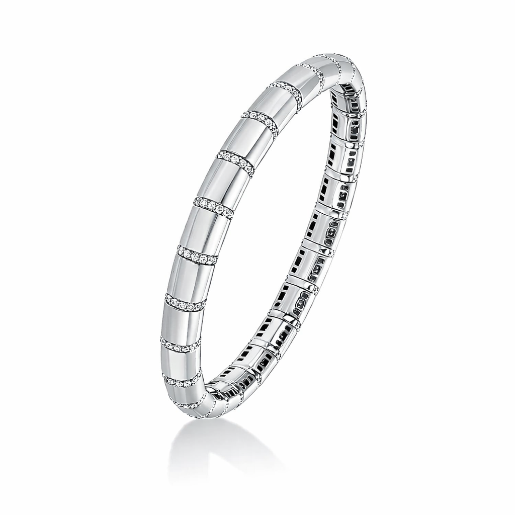 Diamond Stretch Bangle Bracelet (1.45 ct.) in 14K Gold