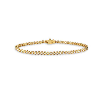 Diamond Tennis Bracelet (1.25 ct.) Buttercup Setting in 14K Gold