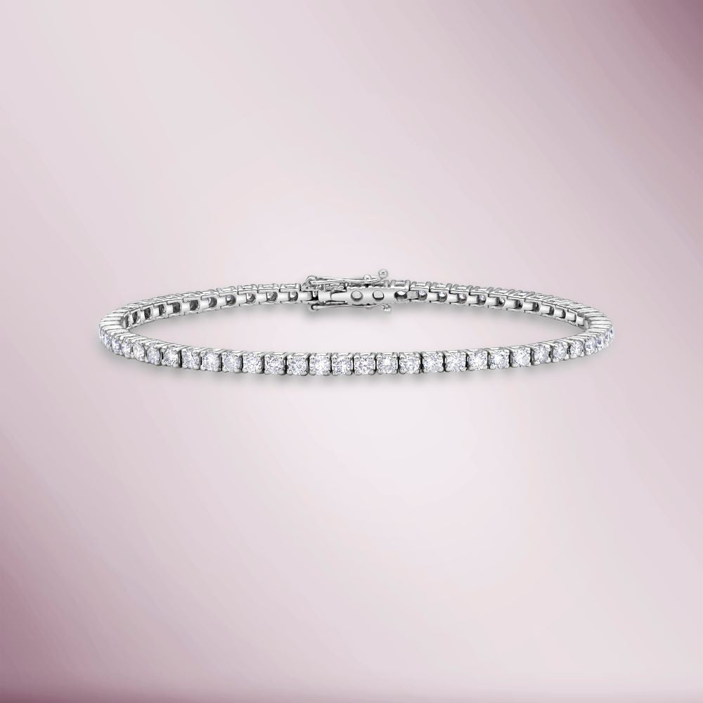 Diamond Tennis Bracelet (1.00 ct.) 4-Prongs Setting - Made in Italy