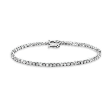 Diamond Tennis Bracelet (3.30 ct.) 2.30 mm 4-Prongs Setting in 14K Gold