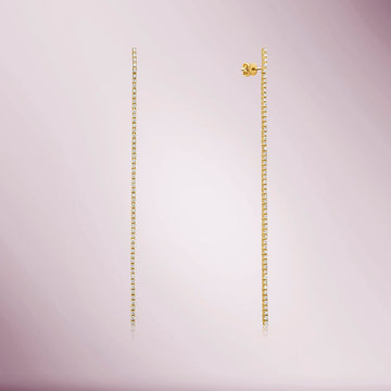 Diamond Tennis Earrings (1.20 ct.) 4 Prongs Setting in 14K Gold