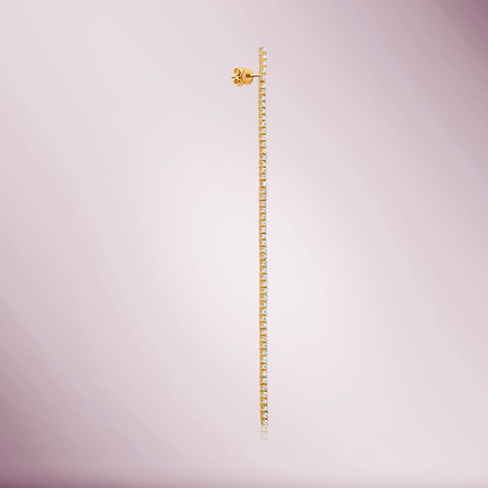 Diamond Tennis Earrings (1.20 ct.) 4 Prongs Setting in 14K Gold