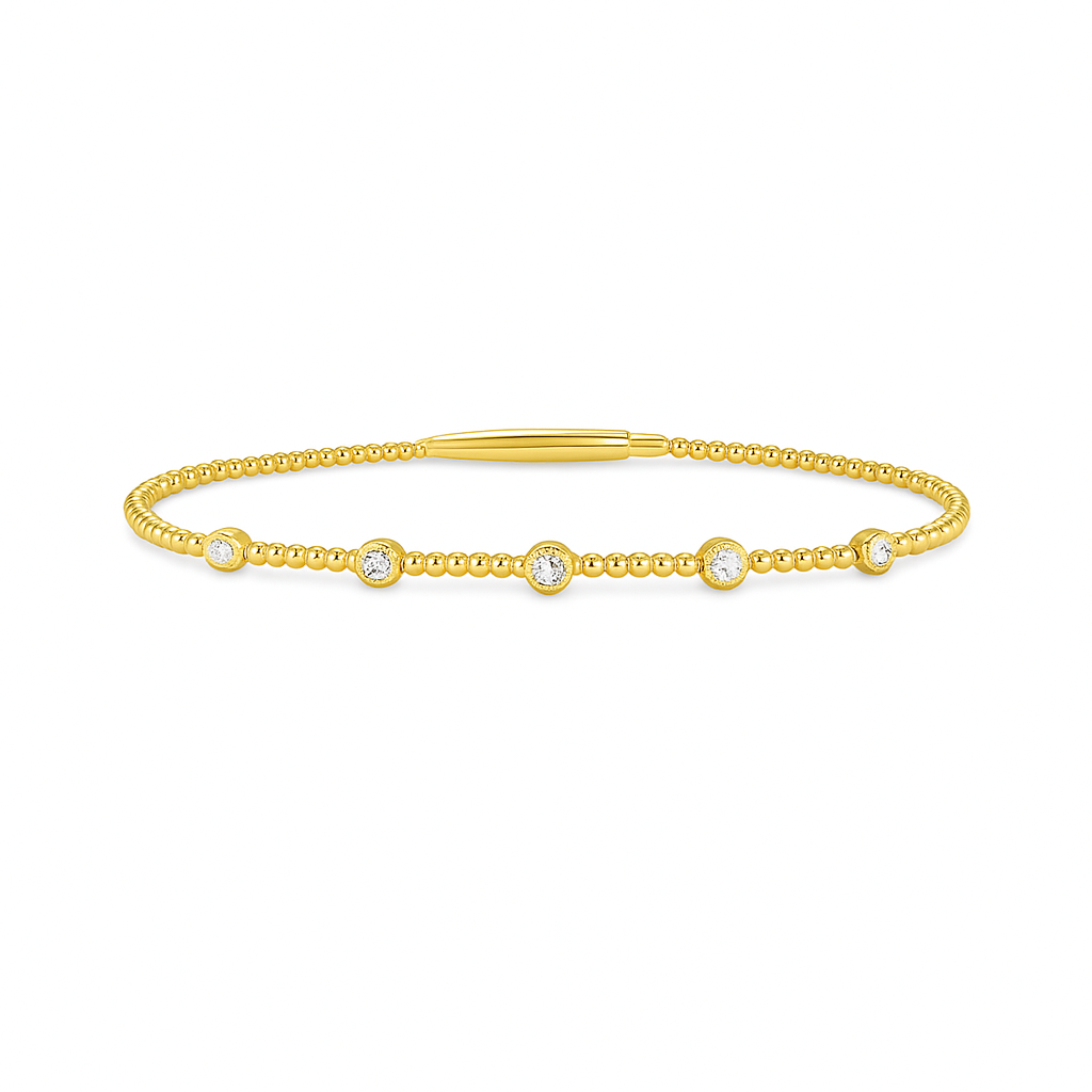 Diamond Flexible Bangle Bracelet (0.35 ct.) in 14K Gold