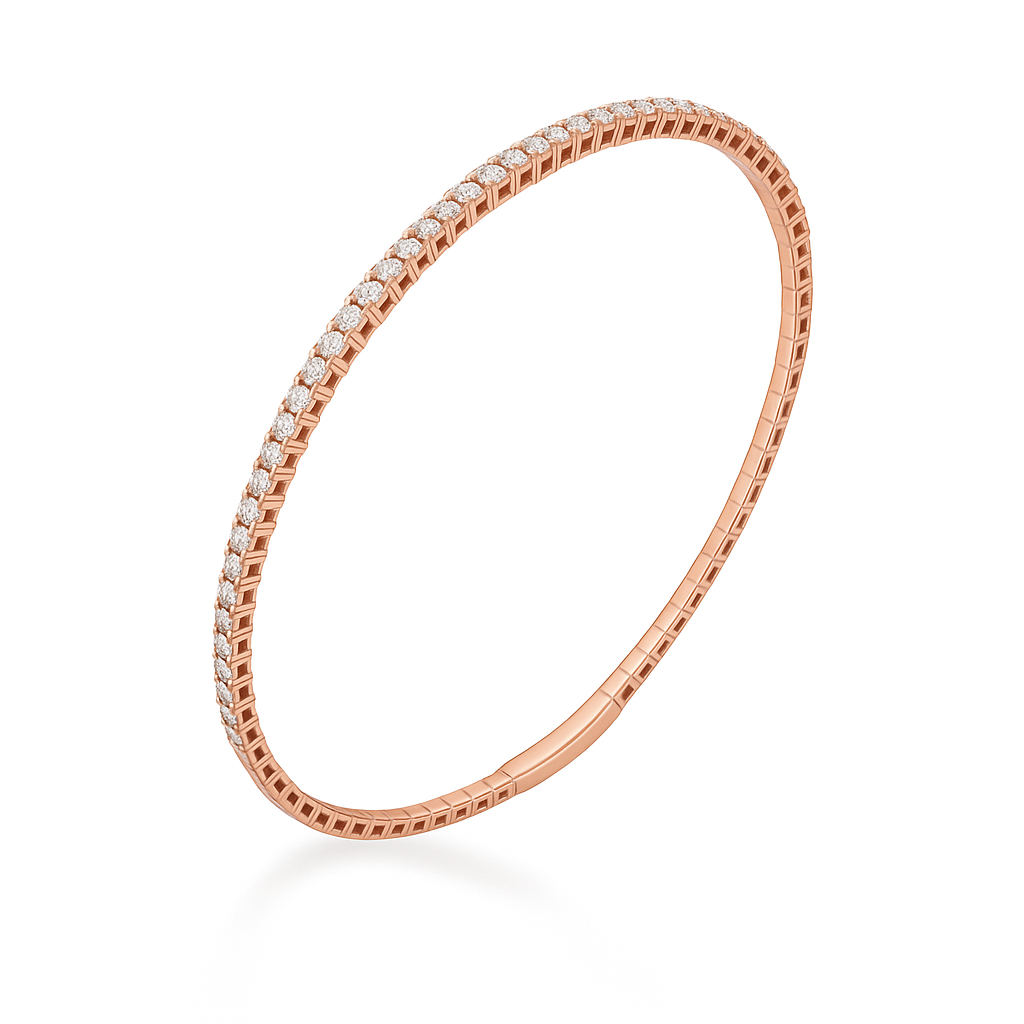 Diamond Flexible Bangle Bracelet (1.35 ct.) in 14K Gold