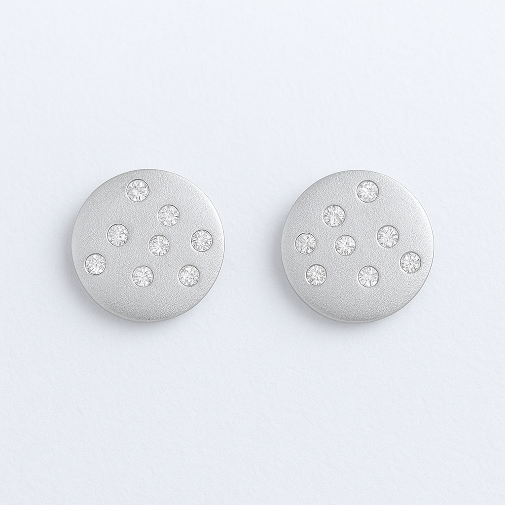 Diamond Round Shape Disc Earrings (0.15 ct.) in 14K Gold