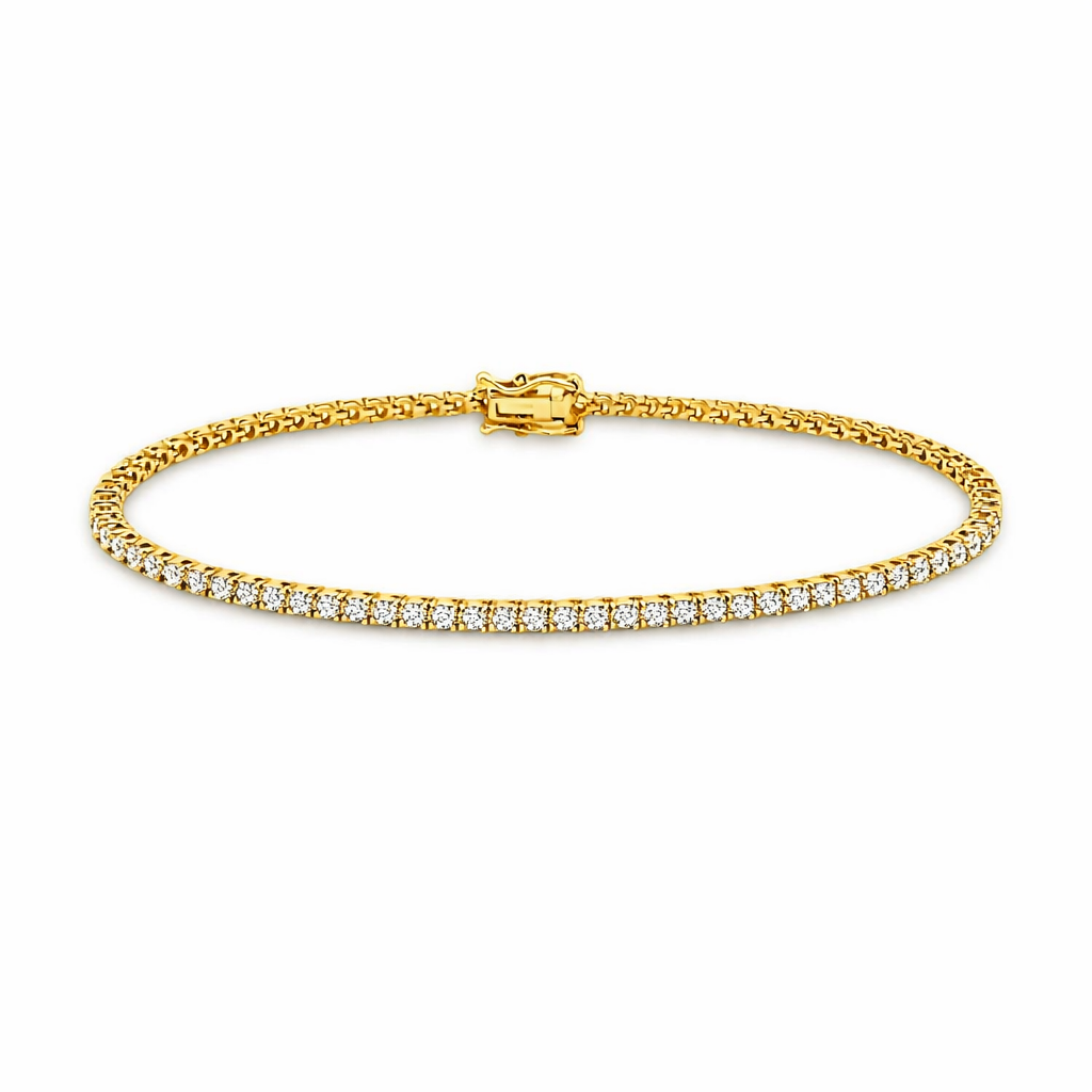 Diamond Tennis Bracelet (1.50 ct.)  1.7 mm 3-Prongs Setting in 14K Gold