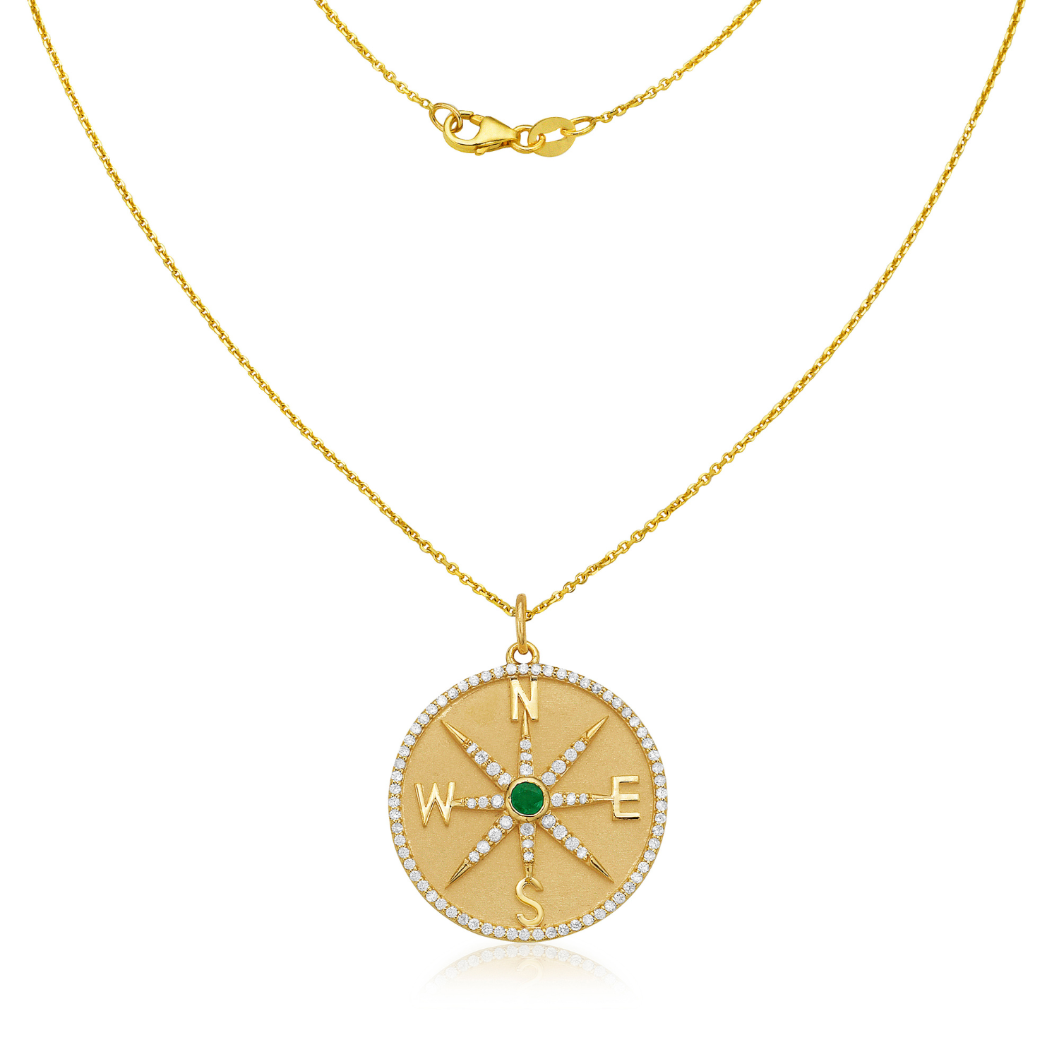 Coin Necklace 14k Gold Compass Charm Compass Point Treasure Coin Necklace —  Sarah Swell Jewelry