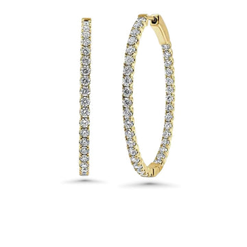 Diamonds Inside-Out Hoop Earrings (2.60 ct.) in 14K Gold