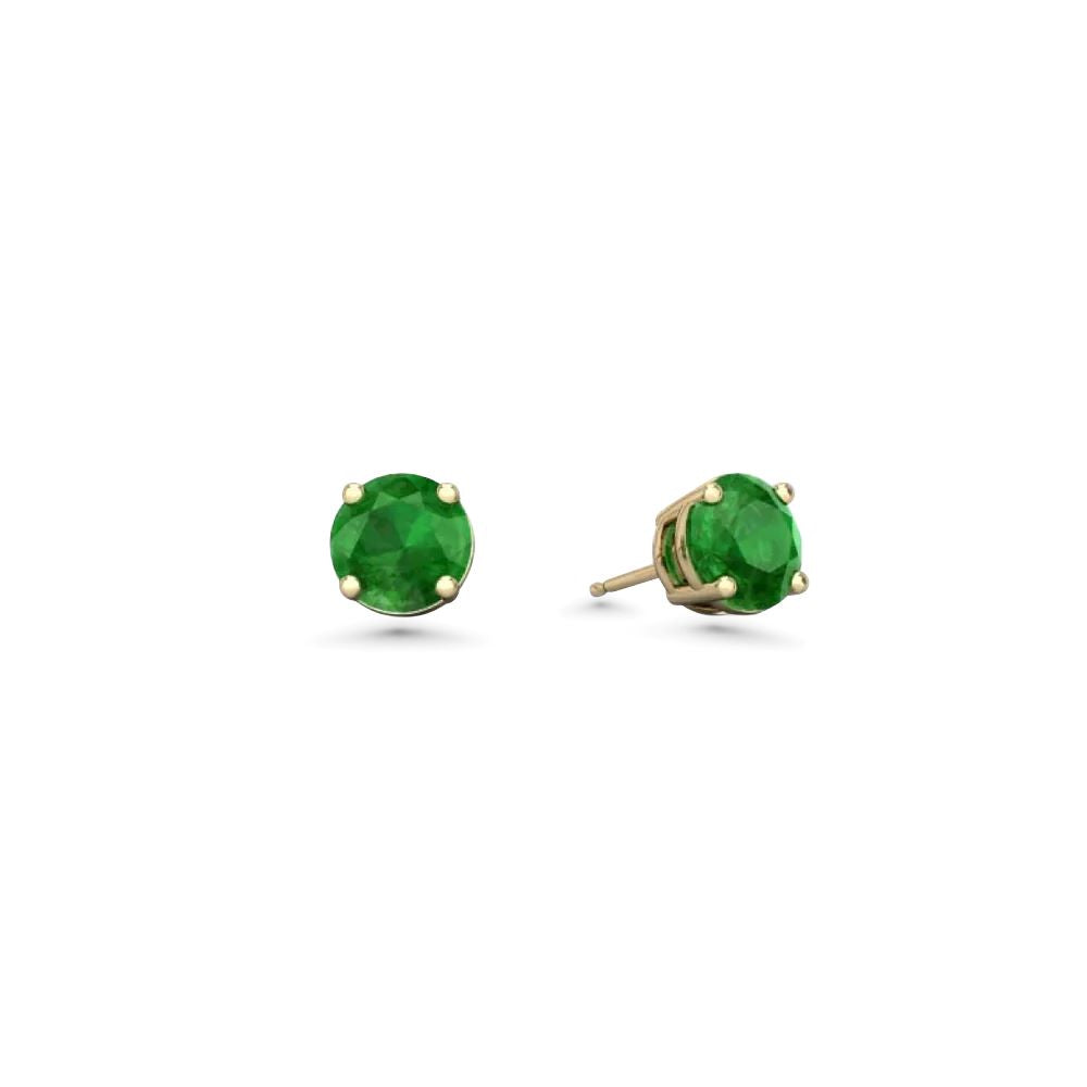 Emerald Studs Earrings (1.20 ct.) in 14K Gold | Capucelli