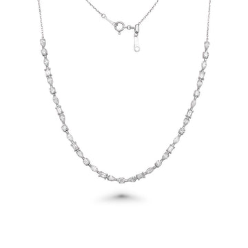 Fancy Multi Shape Diamond Adjustable Necklace (2.81 ct.) in 18K Gold