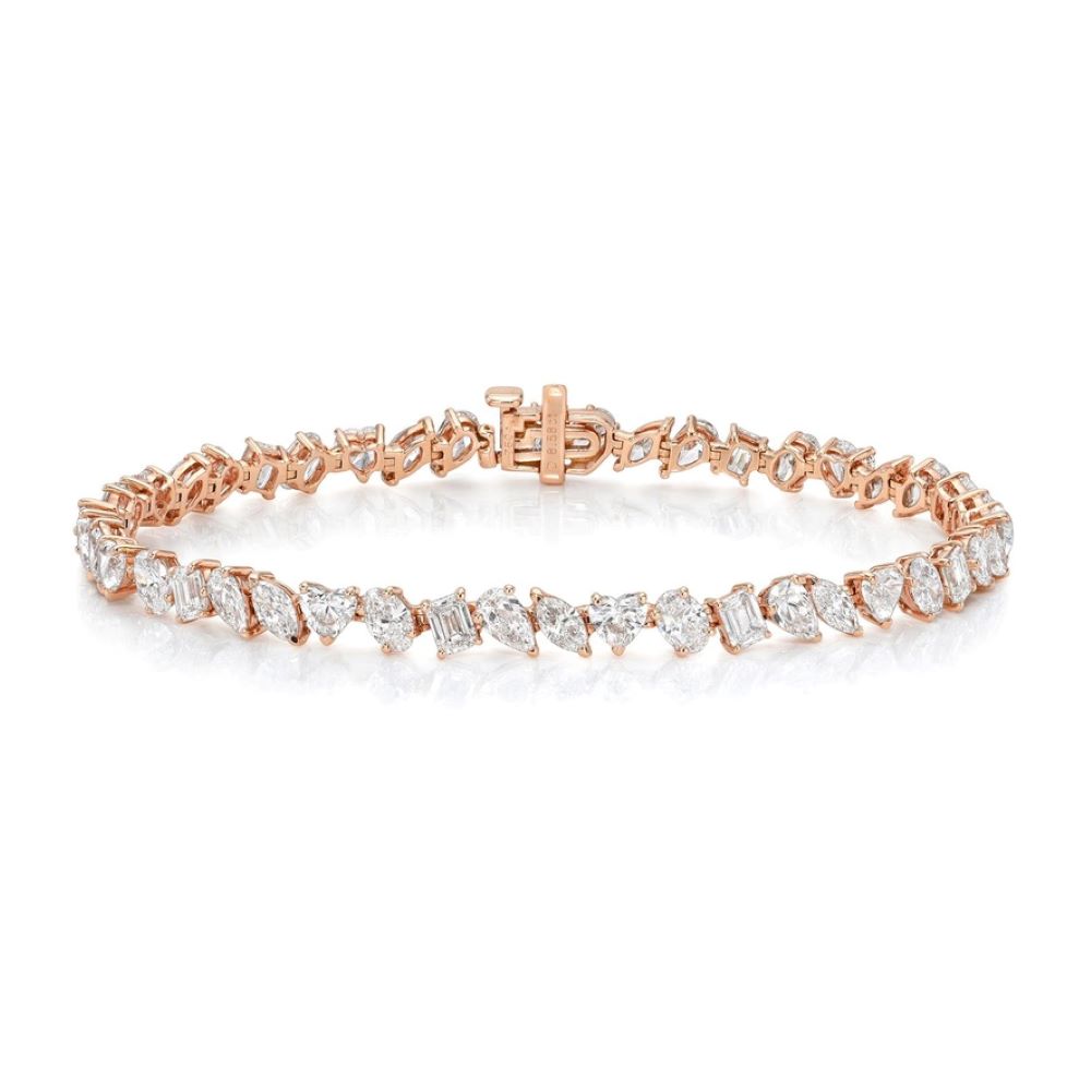 Fancy Multi Shape Diamond Bracelet (8.61 ct.) 18K Gold