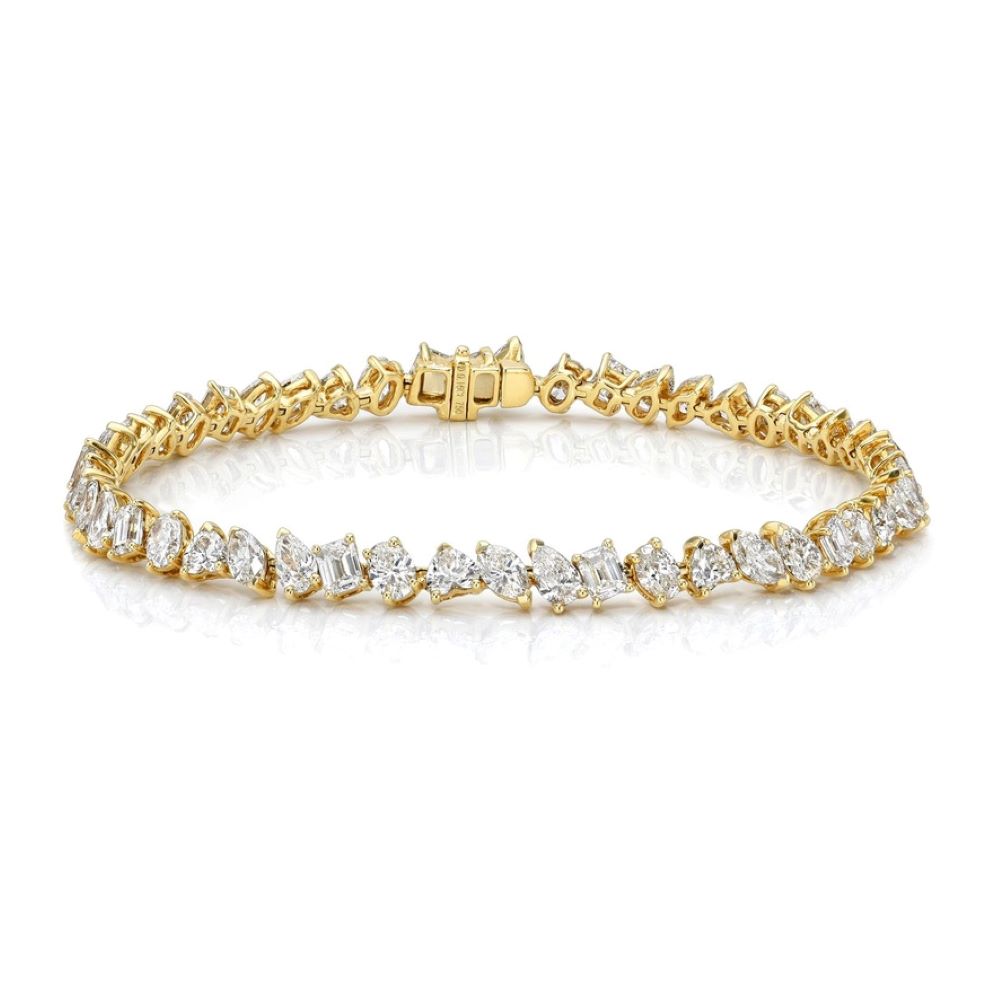 Fancy Multi Shape Diamond Bracelet (8.61 ct.) 18K Gold