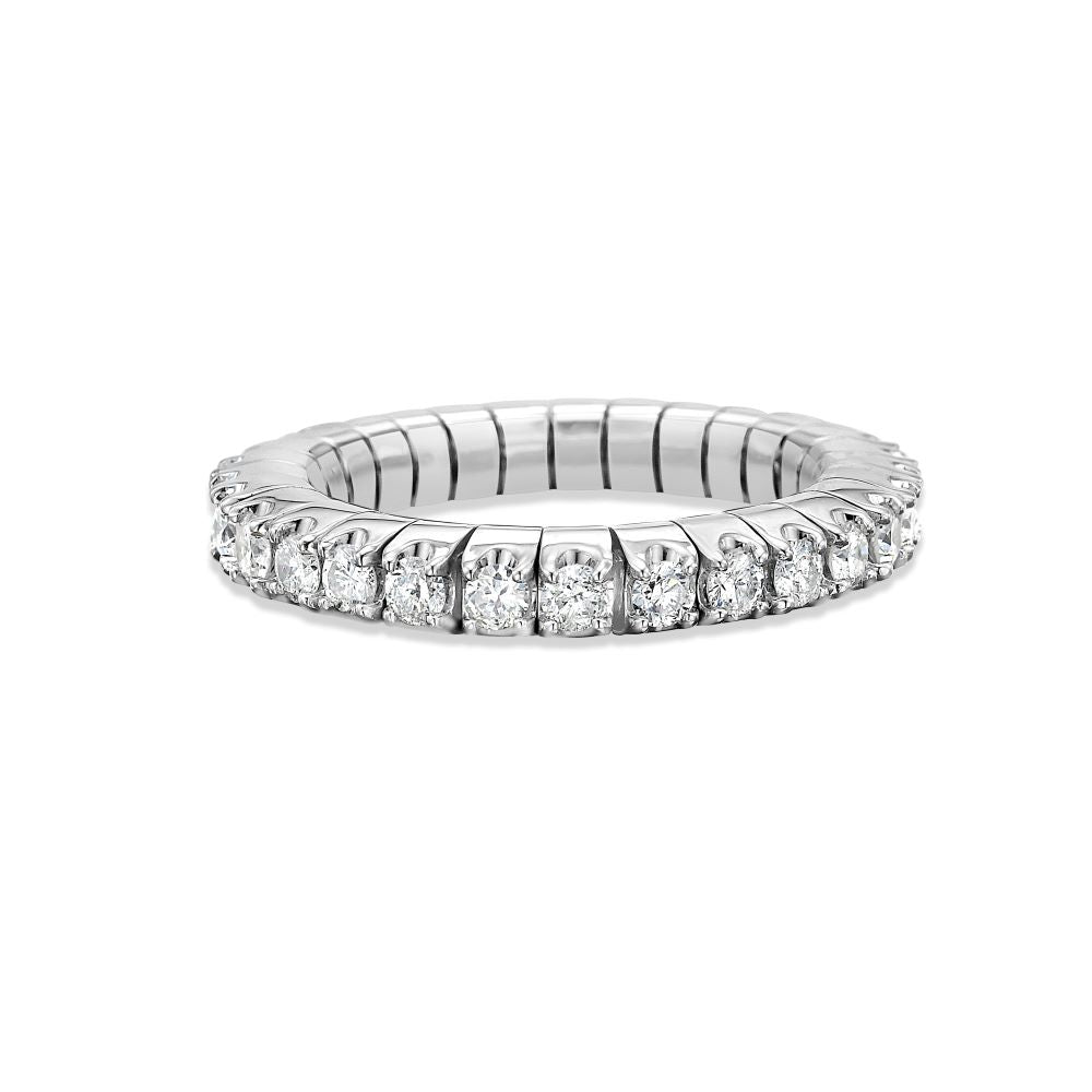Eternity Stretch Diamond Ring (1.25 ct.) 4-Prongs Setting in 14K Gold
