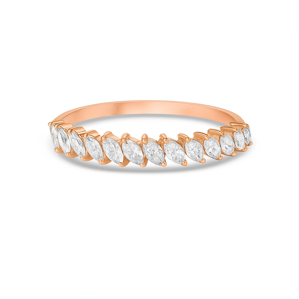 HalfWay Marquise Diamond Eternity Band Ring (0.60 ct.) in 14K Gold