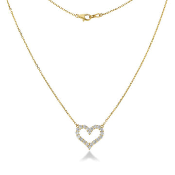 Diamond Heart Necklace (1.00 ct.) in 14K Gold