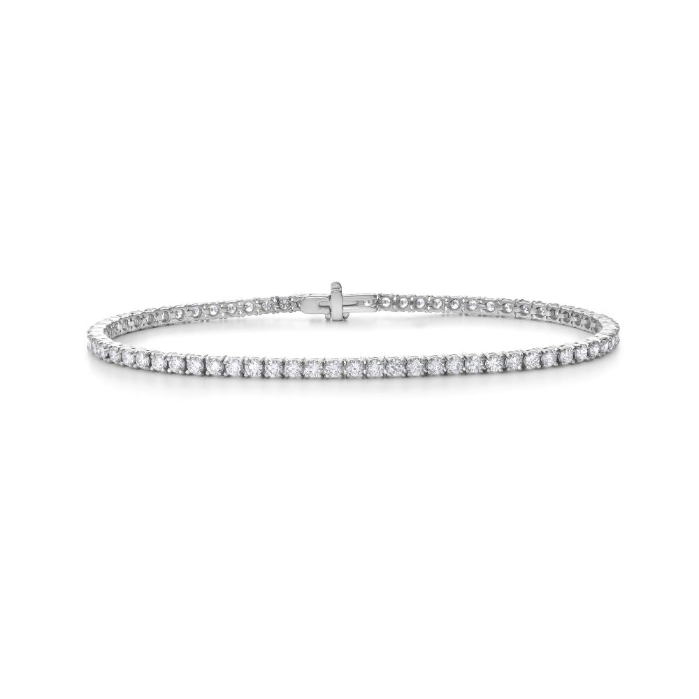 Lab Grown Diamond Tennis Bracelet (6.00 ct.) 3.30mm 4-Prongs Setting in 14K Gold