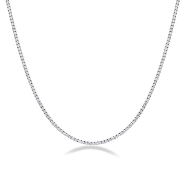 Lab Grown Diamond Tennis Necklace (6.00ct.) 2.50 mm 4-Prongs Setting in 14K Gold