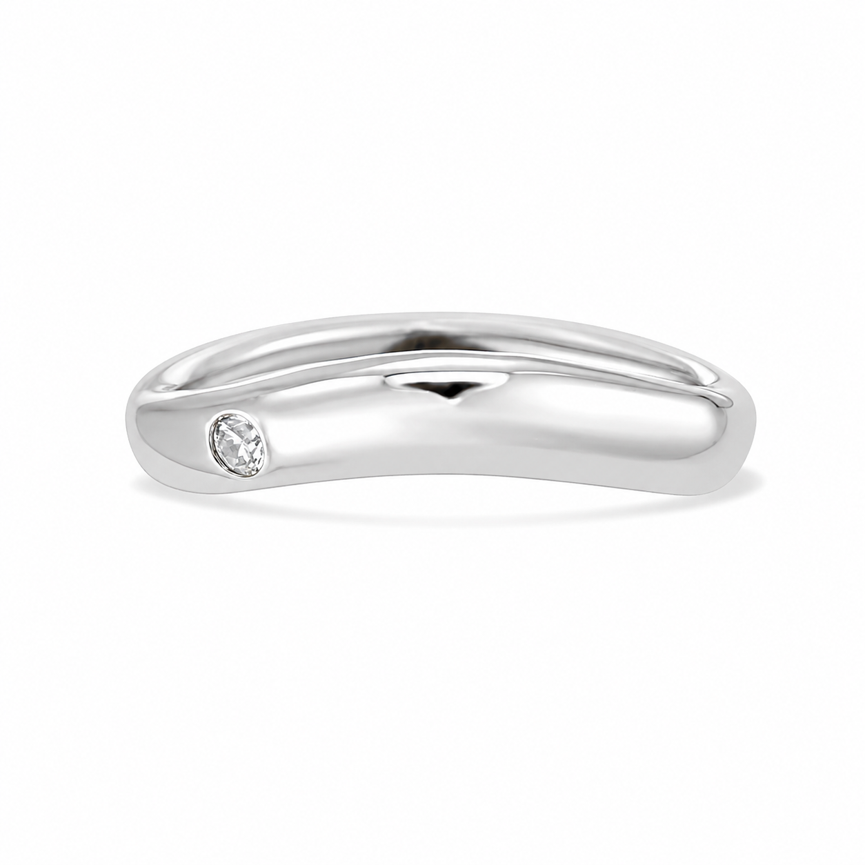 Lab Grown Diamond Curve Band Ring in 14K Gold