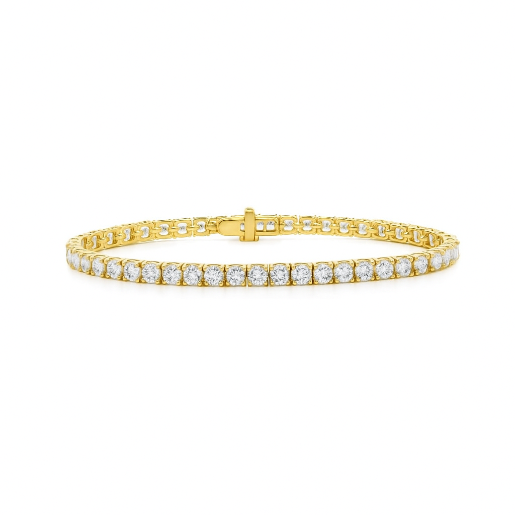 Lab Grown Diamond Tennis Bracelet (7.00 ct.) 3.60mm 4-Prongs Setting in 14K Gold