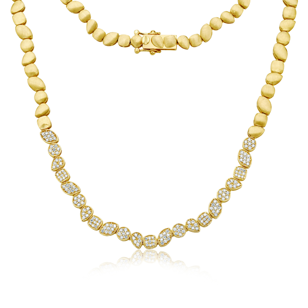 Multi Shape Diamond Pavé Necklace (1.15 ct.) in 14K Gold