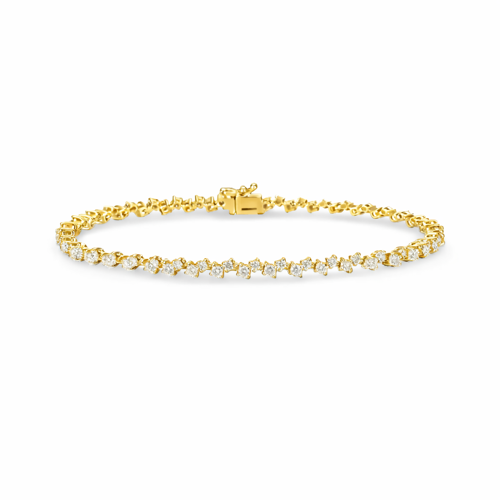 Multi Round Diamond Tennis Bracelet (2.65 ct.) in 14K Gold