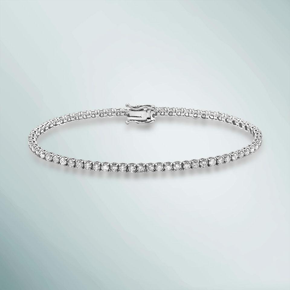 Diamonds Tennis Bracelet (10.00 ct.) 4.00 mm 4-Prongs Setting in 14K Gold