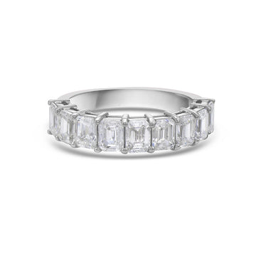 Emerald Cut Diamonds Halfway Band (3.05 Ct.) in 18K Gold