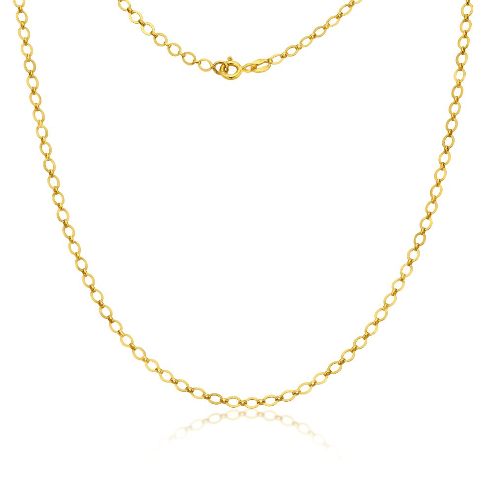 Oval Link Chain Necklace in 14K Gold