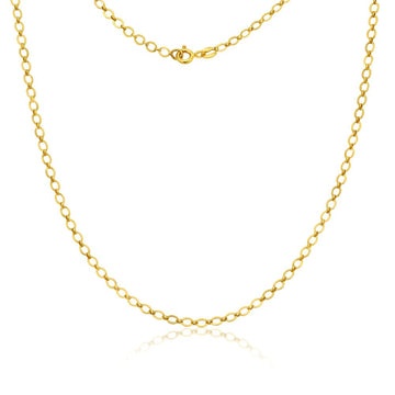 Oval Link Chain Necklace in 14K Gold