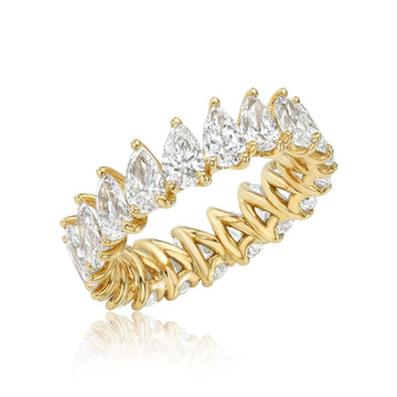 Pear Shape Diamond Eternity Band (4.51 ct.) in 18K Gold