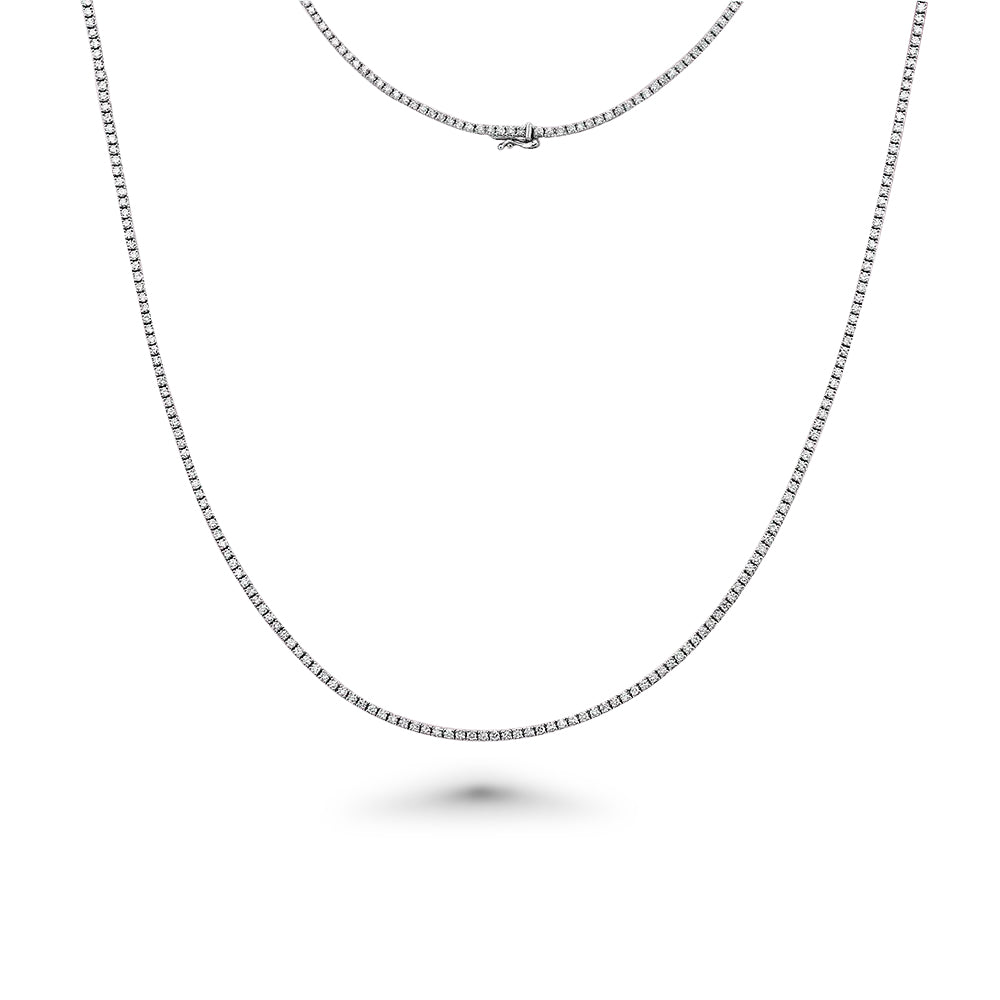 Showroom Collection Diamond Tennis Necklace (3.50 ct.) 1.6 mm 4-Prongs Setting in 14K Gold
