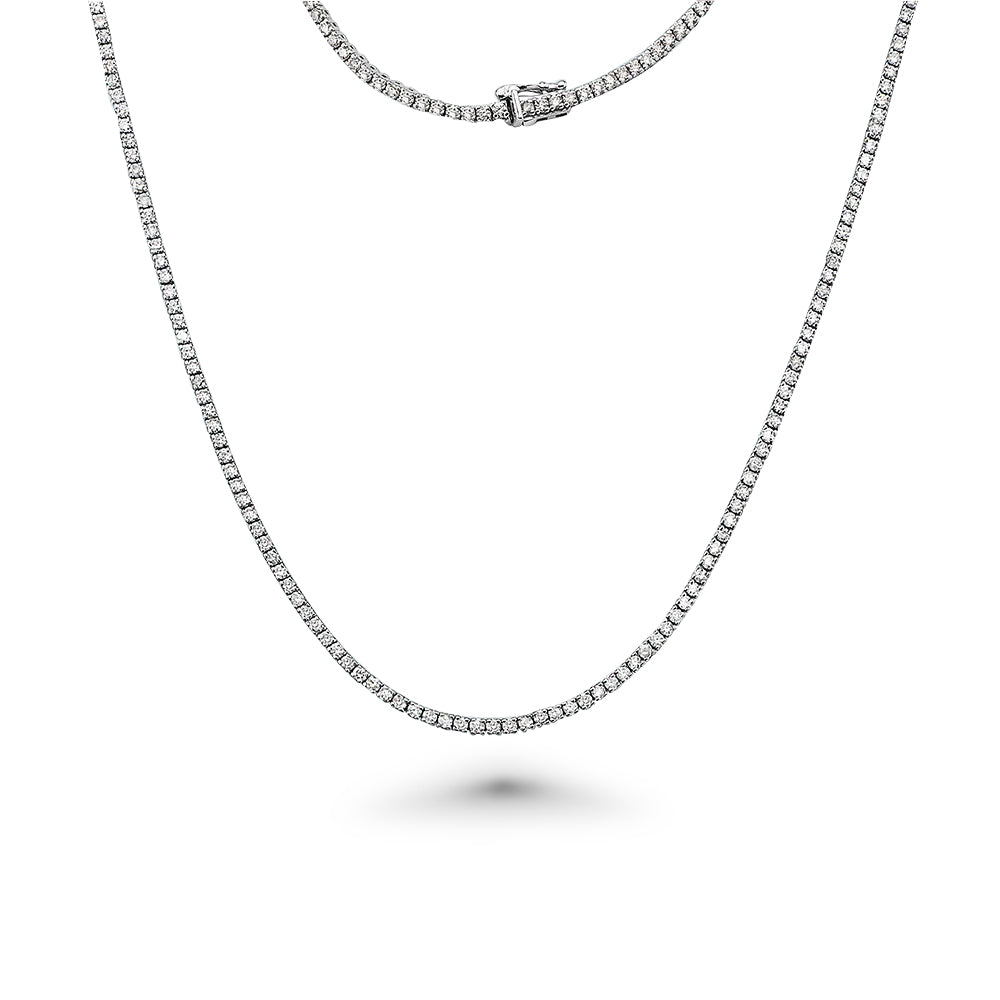 Showroom Collection Diamond Tennis Necklace (9.00 ct.) 2.5 mm 4-Prongs Setting in 14K Gold
