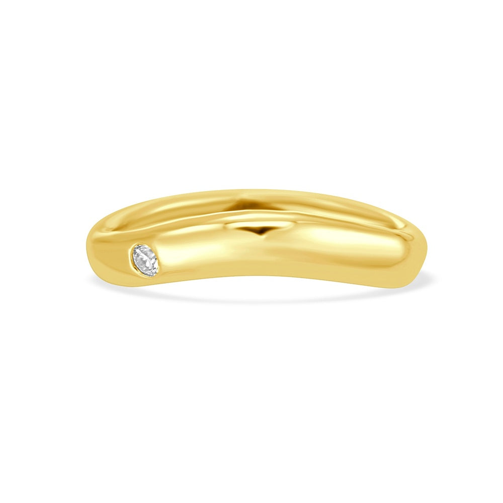 Lab Grown Diamond Curve Band Ring in 14K Gold