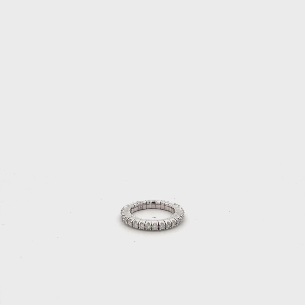 Eternity Stretch Diamond Ring (1.25 ct.) 4-Prongs Setting in 14K Gold