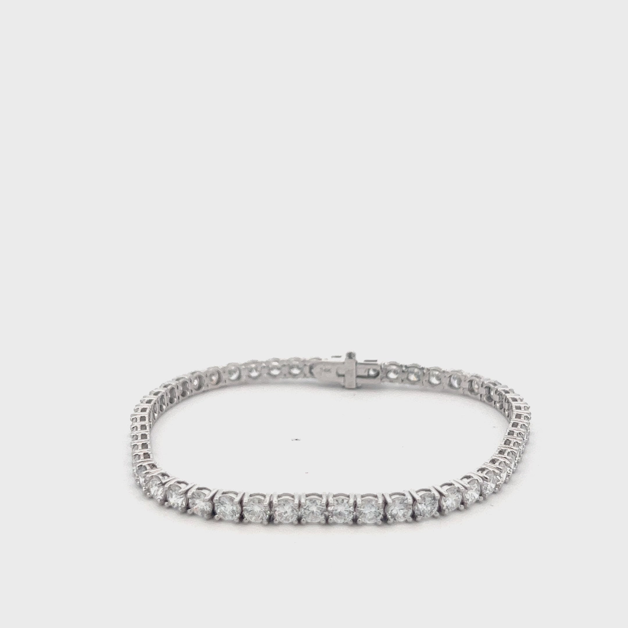 Lab Grown Diamond Tennis Bracelet (8.00 ct.) 3.70mm 4-Prongs Setting in 14K Gold