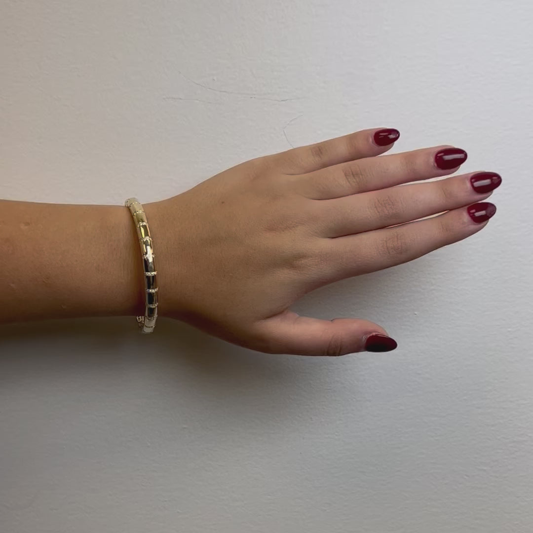 Diamond Stretch Bangle Bracelet (1.45 ct.) in 14K Gold