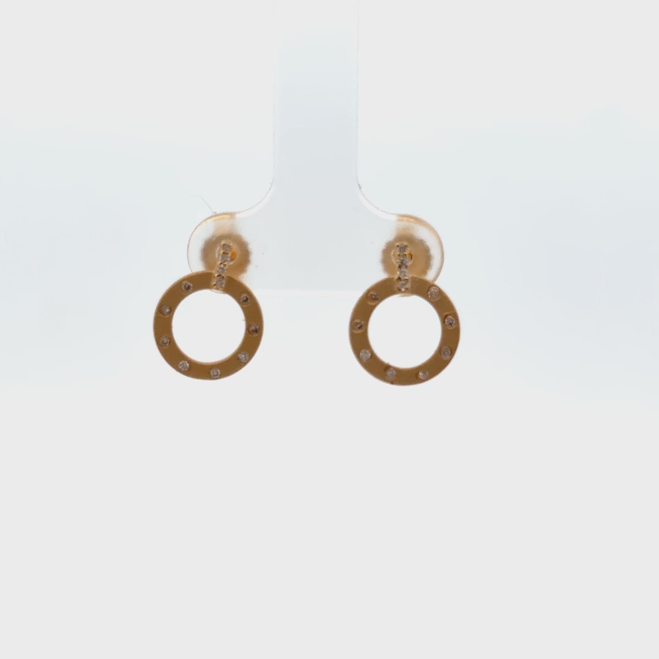 Diamond Circle Earrings (0.20 ct.) in 14K Gold