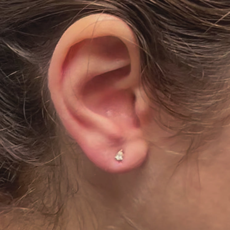 Pear Shape Diamond Micro Studs Earrings (0.20 ct.) in 14K Gold