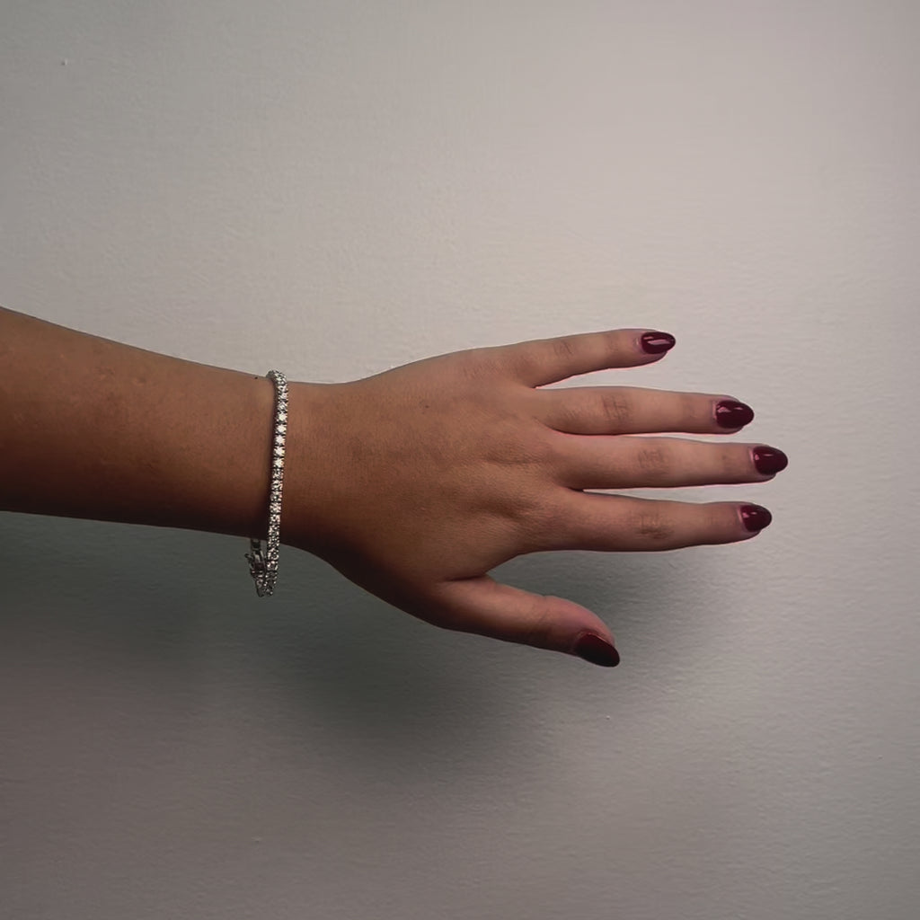 Lab Grown Diamond Tennis Bracelet (7.00 ct.) 3.60mm 4-Prongs Setting in 14K Gold