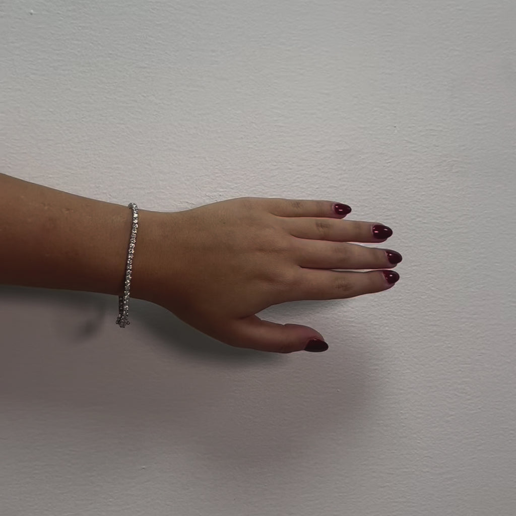 Lab Grown Diamond Tennis Bracelet (5.00 ct.) 3.00mm 4-Prongs Setting in 14K Gold