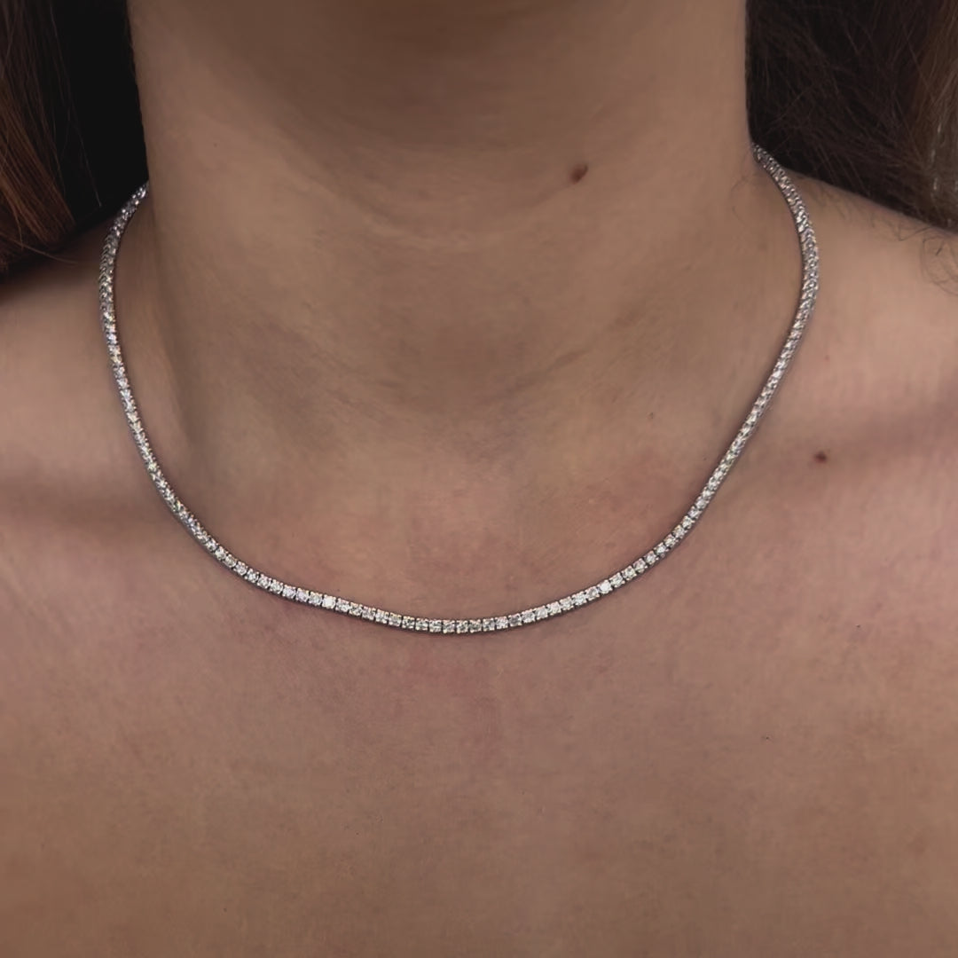 Showroom Collection Diamond Tennis Necklace (5.00 ct.) 2 mm 4-Prongs Setting in 14K Gold