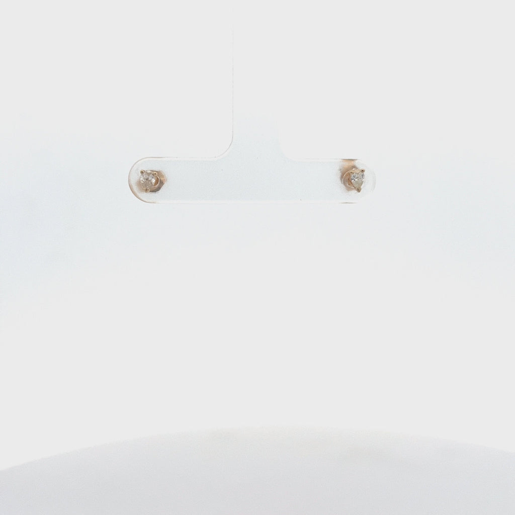 Pear Shape Diamond Micro Studs Earrings (0.20 ct.) in 14K Gold